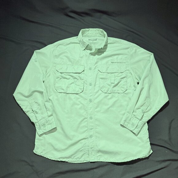 Guide Gear Men's shirt Large Green Long Sleeve Adventure Quick Dry - Picture 2 of 10